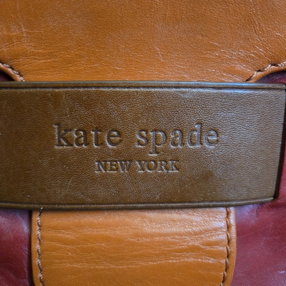 Kate Spade Red and Orange Leather Tote Bag - Picture 3 of 10
